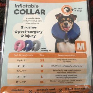 BENCMATE Protective Inflatable Collar for Dogs and Cats (Medium--Sprinkle Donut)
